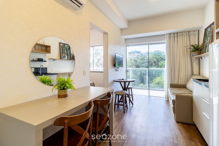 Apto c/ Jacuzzi a 350m do mar em Bombinhas VEC117