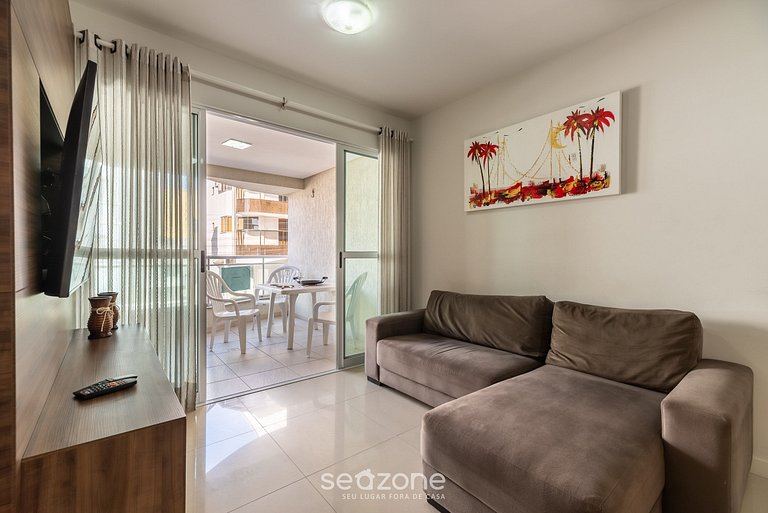 Apto c/churrasq. a poucos passos da praia RFO0102