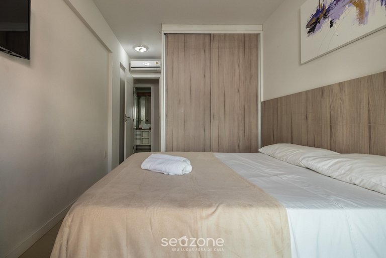 Apto c/churrasq. a poucos passos da praia RFO0102