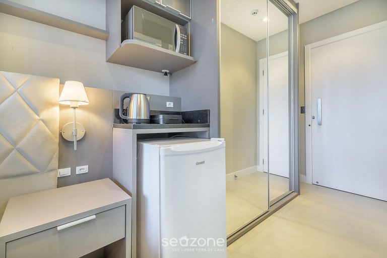 Studio c/ vista mar e acad. 280m da praia MHFB0905