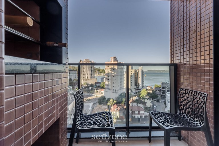 Apto c/ parrilla vista mar 280m playa MHF0908