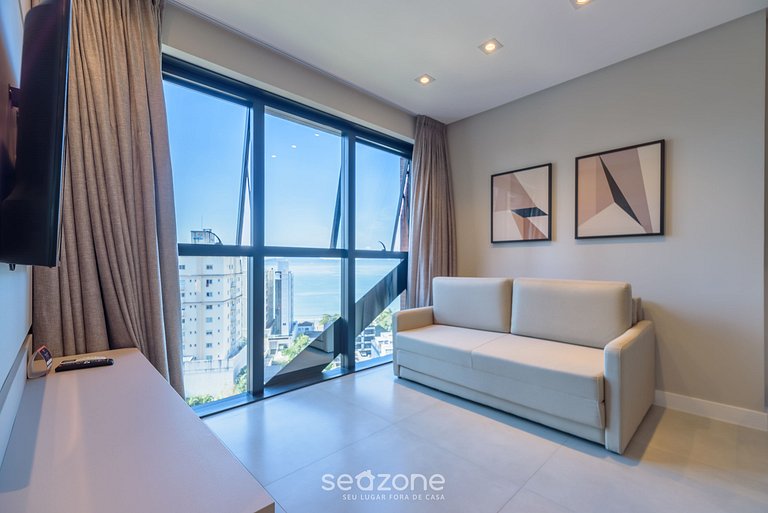 Apto vista mar c/ gym 280m playa - MHF1105