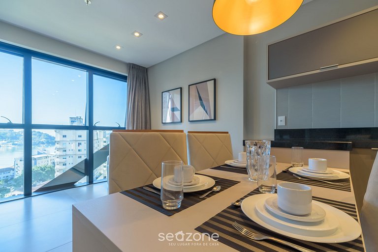 Apto Vista Mar c/ acad. 280m da praia - MHF1105