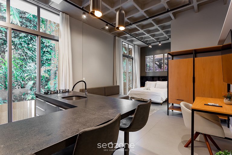 Lindo stúdio, 750m da praia de Canasvieiras TPS107