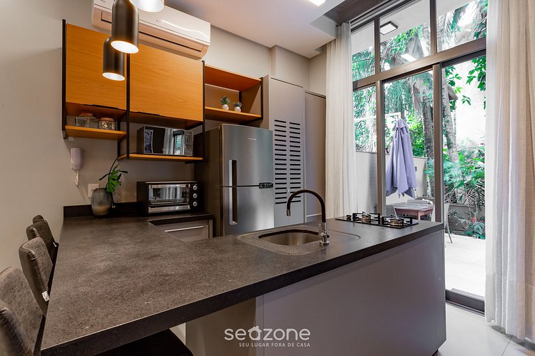 Lindo stúdio, 750m da praia de Canasvieiras TPS107