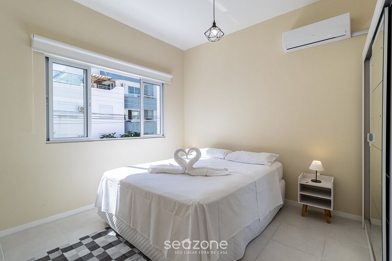 Apto c/ churrasq 850 m da praia do Campeche BVE101