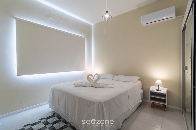 Apto c/ churrasq 850 m da praia do Campeche BVE101