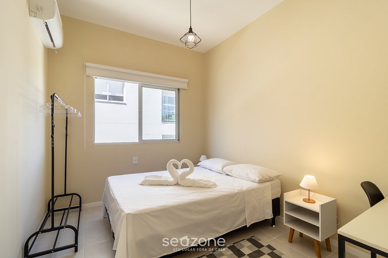 Apto c/ churrasq 850 m da praia do Campeche BVE101