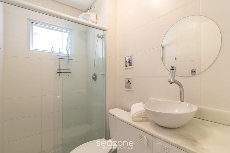 Apto c/ churrasq 850 m da praia do Campeche BVE101