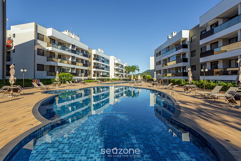 Moderno apto 2min da praia c/churrasq ADC105