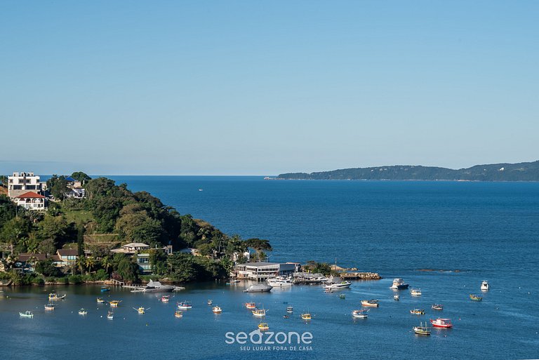 Apto churrasq 280m da Praia com vista mar MHF1702