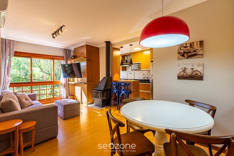 Apto c/ Churrasq/ 1km do Centro de Gramado SDS104