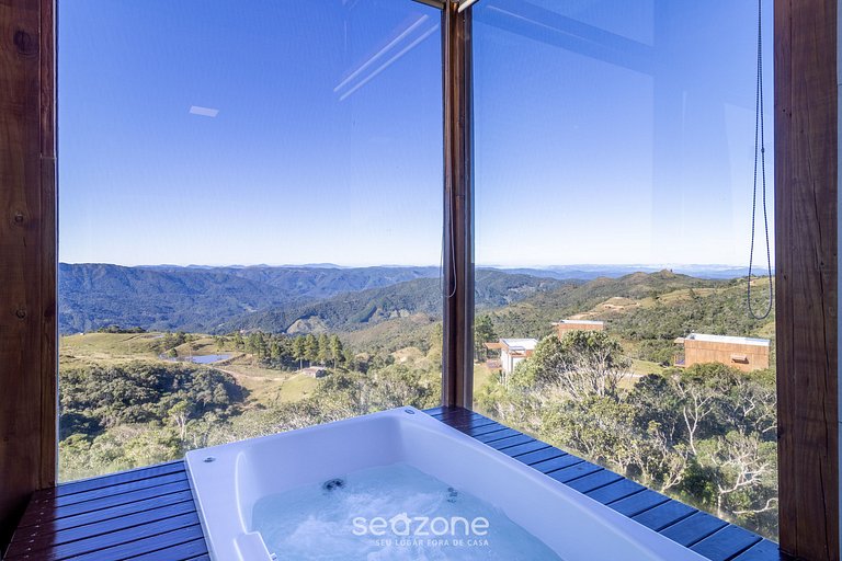 Hermosa cabaña con jacuzzi y vista increíble VST004