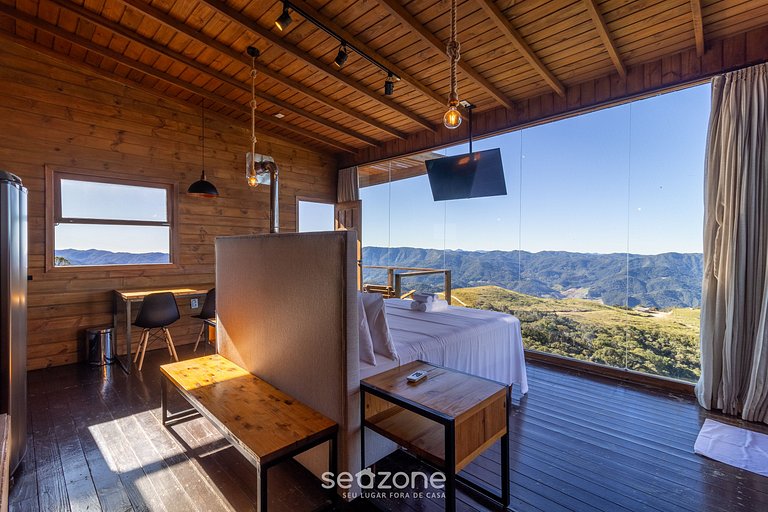 Linda cabana com jacuzzi e vista incrível VST004