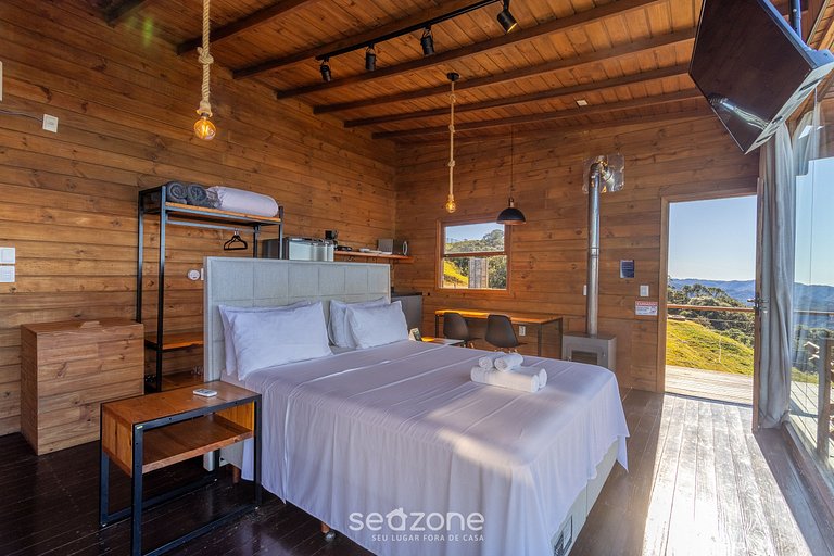 Linda cabana com jacuzzi e vista incrível VST004