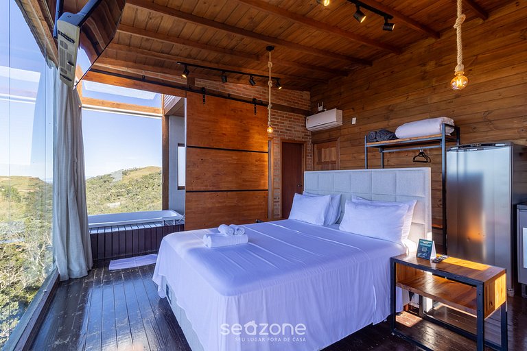 Hermosa cabaña con jacuzzi y vista increíble VST004