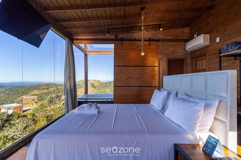 Hermosa cabaña con jacuzzi y vista increíble VST004