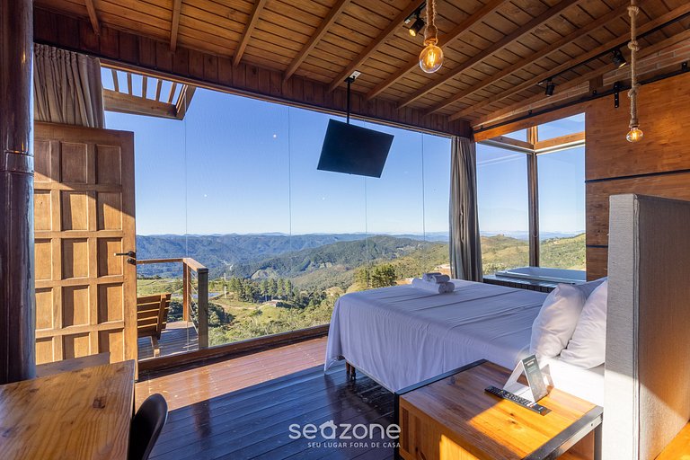 Hermosa cabaña con jacuzzi y vista increíble VST004