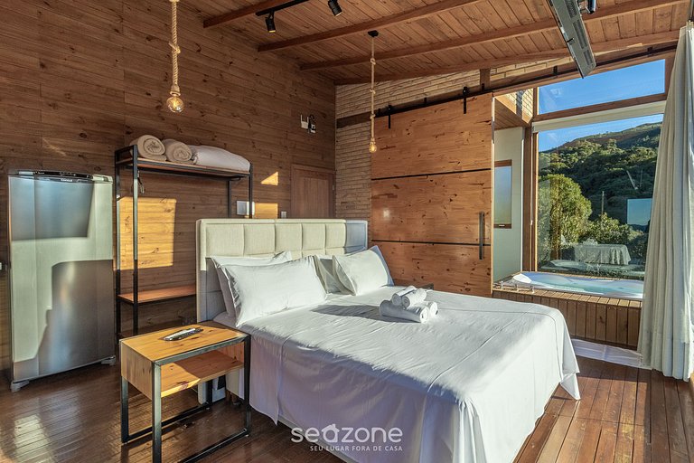 Cabaña perfecta c/jacuzzi en las montañas VST017