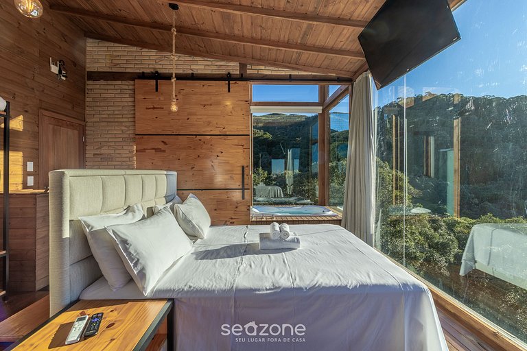 Cabaña perfecta c/jacuzzi en las montañas VST017