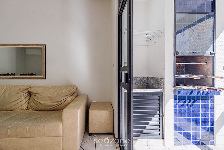 Depto c/ balcón 150m del mar Meia Praia RCB405