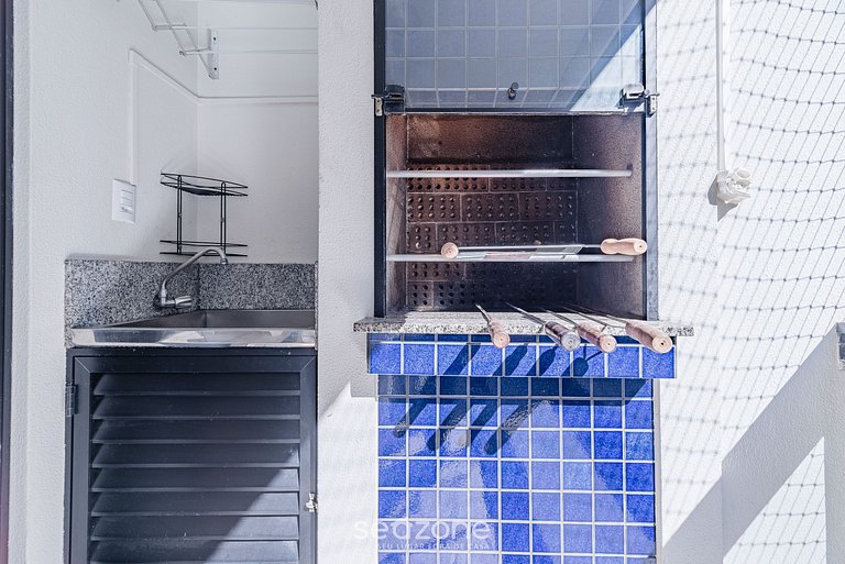 Depto c/ balcón 150m del mar Meia Praia RCB405