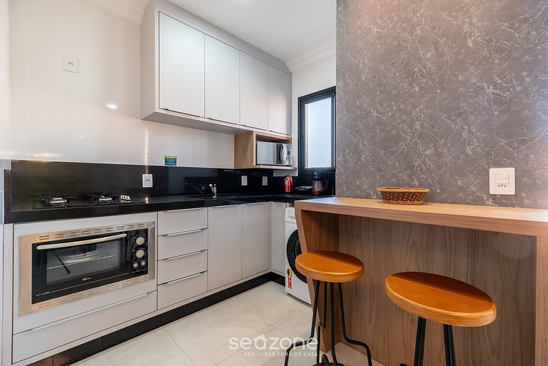 Apto 2D con parrilla junto al mar UML0104