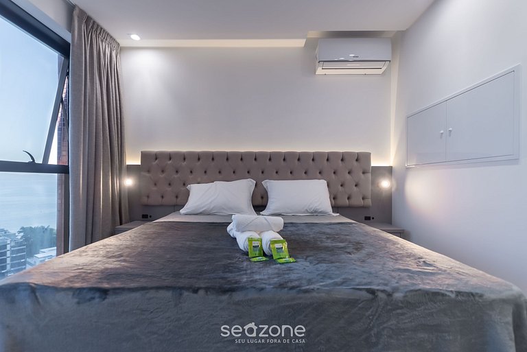 Studio vista mar cond. c/ gym 280m playa MHFA1204