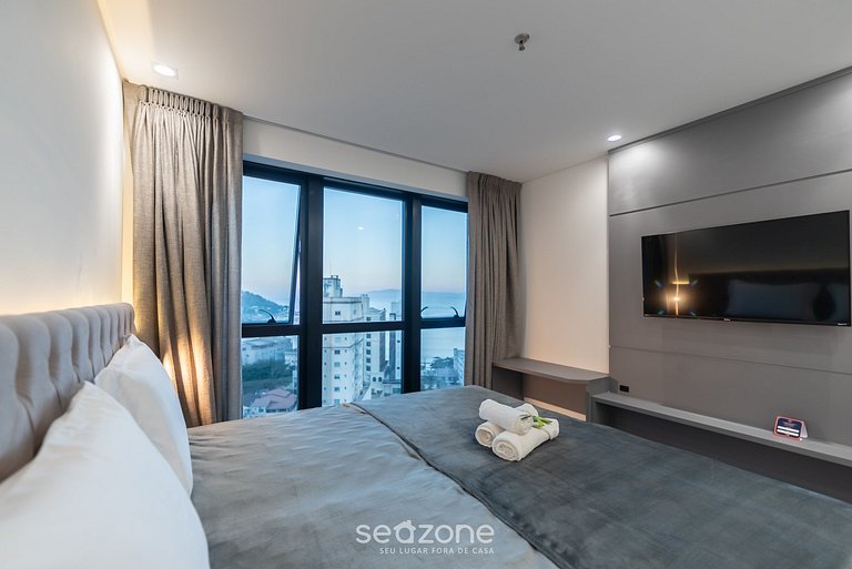 Studio vista mar cond. c/ acad 280m praia MHFB1204