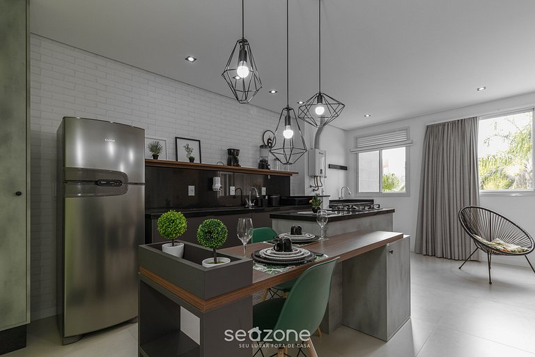 Apto em Home Beach Resort frente mar TBS1105