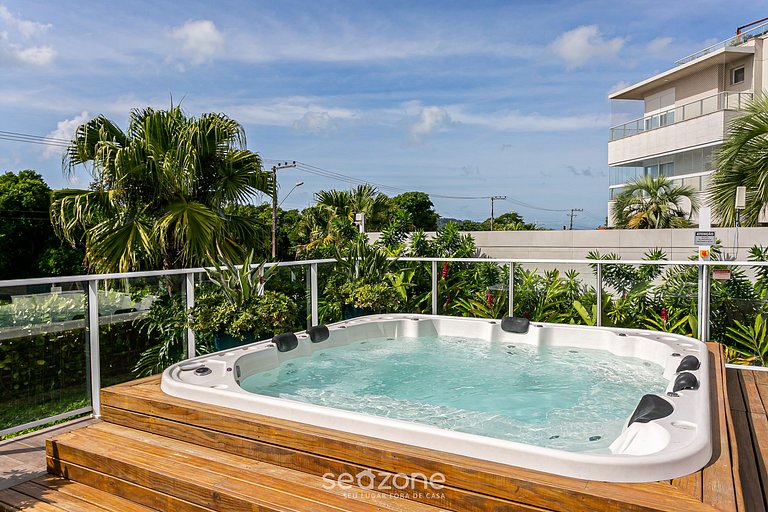 Apto em Home Beach Resort frente mar TBS1105