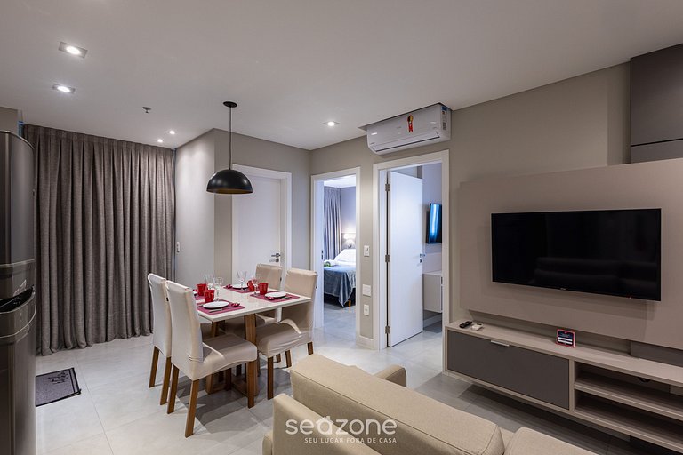 Apto c/ parrilla vista mar 280m playa MHF0908