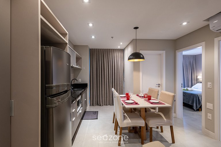 Apto c/ parrilla vista mar 280m playa MHF0908