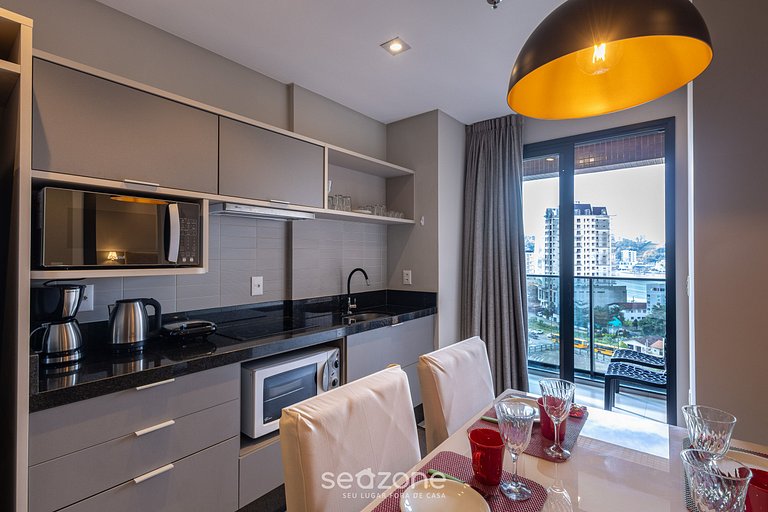 Apto c/ parrilla vista mar 280m playa MHF0908