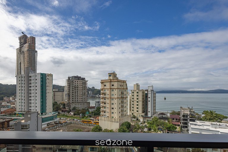 Apto c/ Churrasq. Vista mar 280m da praia MHF0908