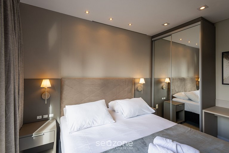 Apto c/ parrilla vista mar 280m playa MHF0908