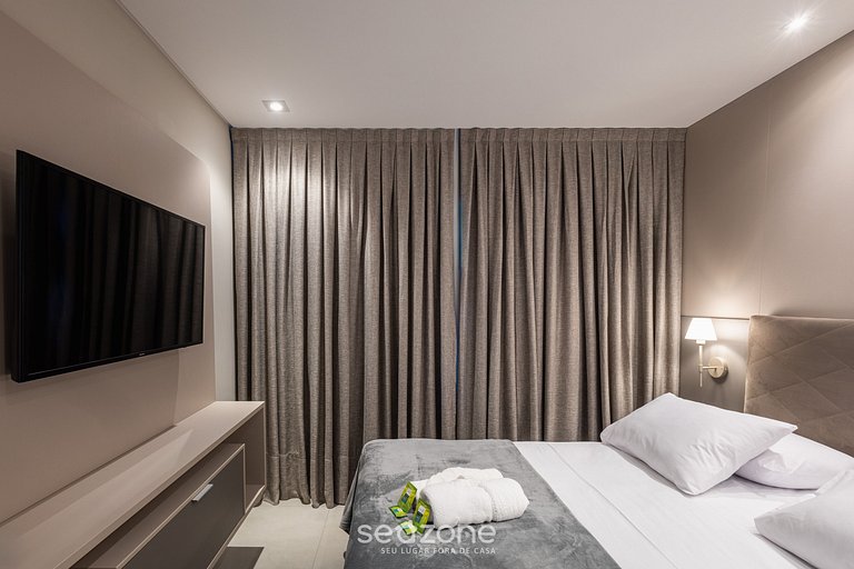 Apto c/ parrilla vista mar 280m playa MHF0908