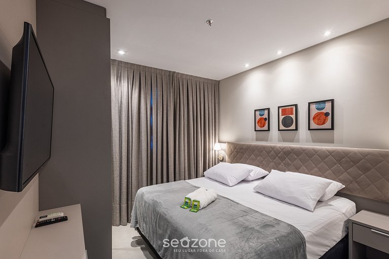 Apto c/ parrilla vista mar 280m playa MHF0908