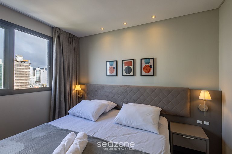 Apto c/ parrilla vista mar 280m playa MHF0908