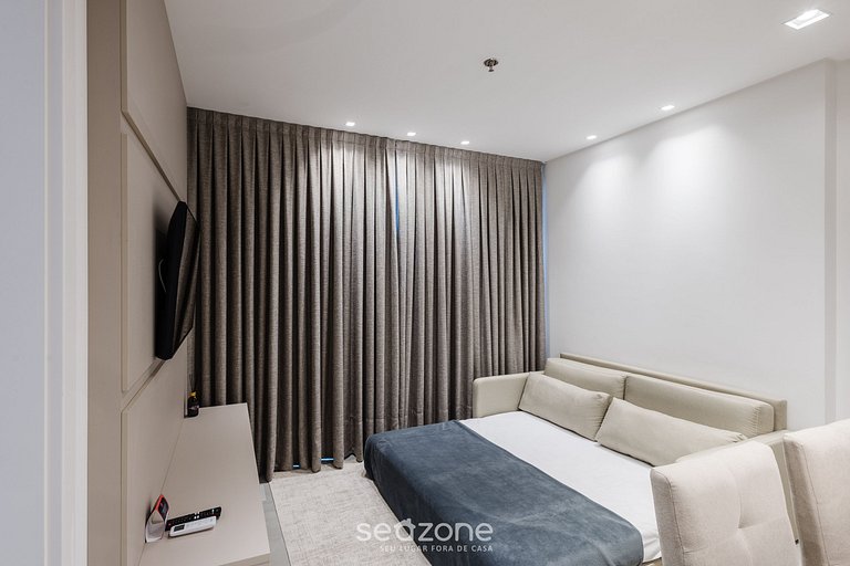 Apto vista mar cond. c/ piscina 280m praia MHF1303