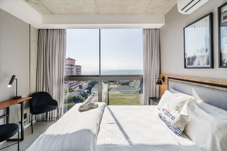 Belo studio com vista beira mar Jurerê SPJ0503