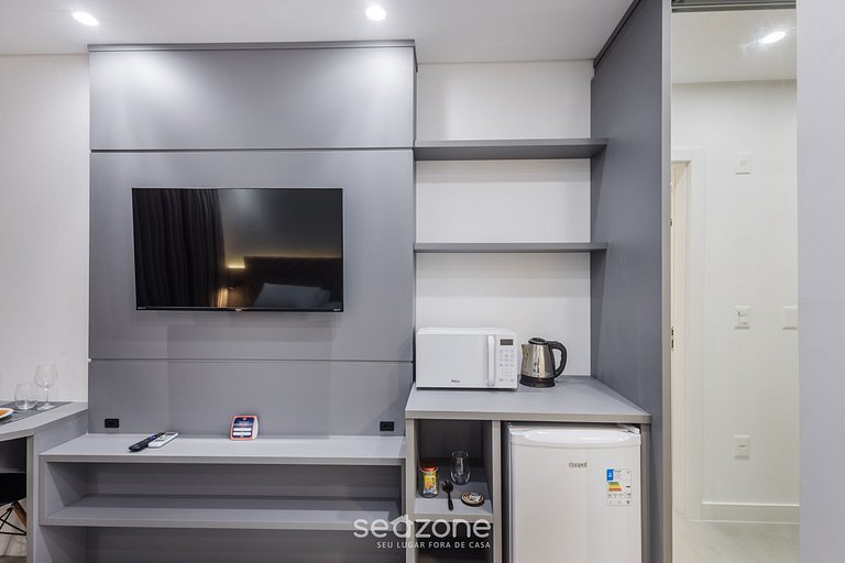 Studio vista mar cond. c/ acad 280m praia MHFB1204