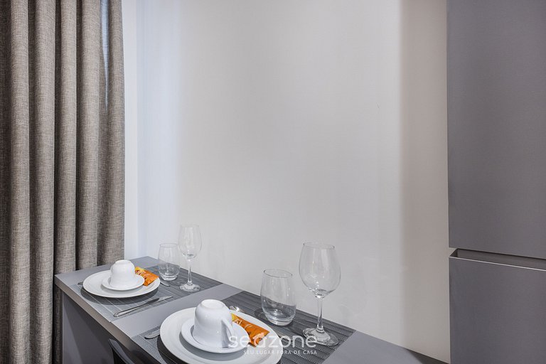 Studio vista mar cond. c/ acad 280m praia MHFB1204