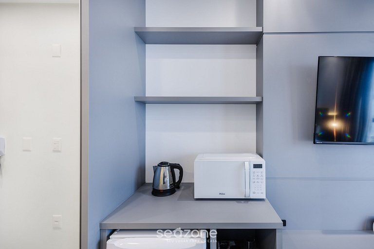 Stúdio vista mar cond. c/ acad 280m praia MHFA1204