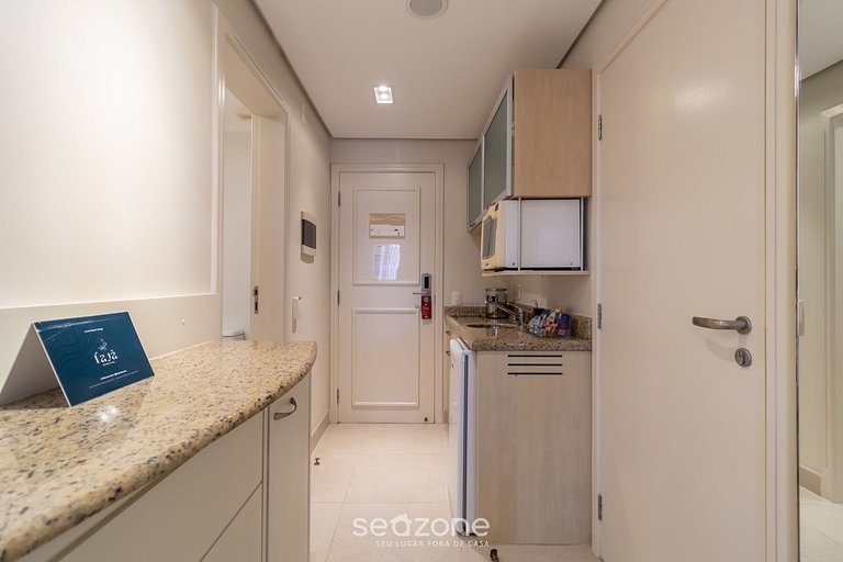 Stúdio en resort frente mar Playa de Jurerê JBV165