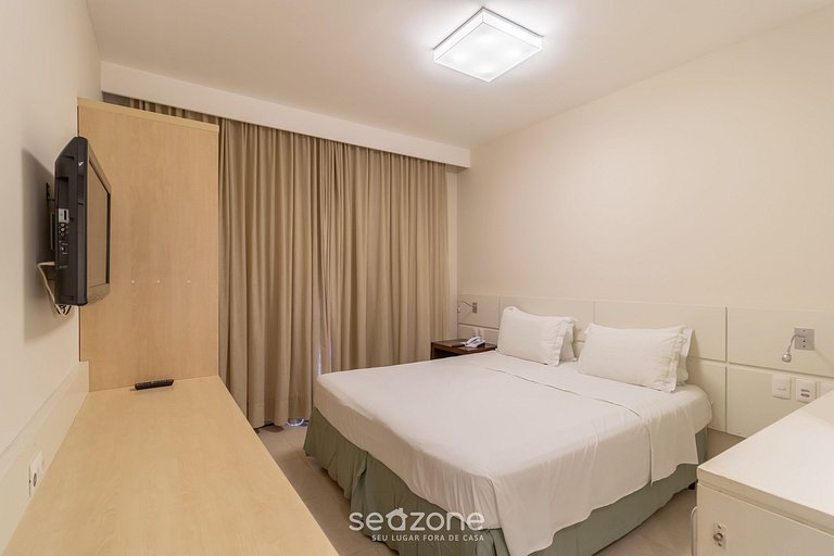 Stúdio en resort frente mar Playa de Jurerê JBV165