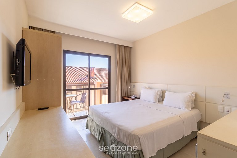 Stúdio en resort frente mar Playa de Jurerê JBV165