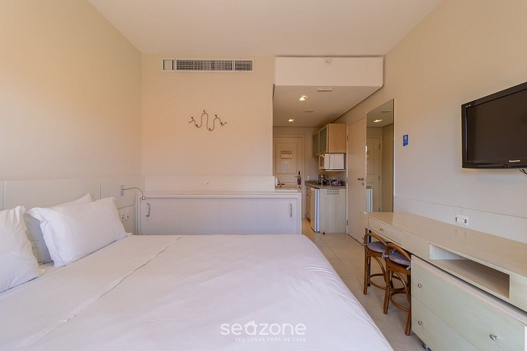 Stúdio en resort frente mar Playa de Jurerê JBV165