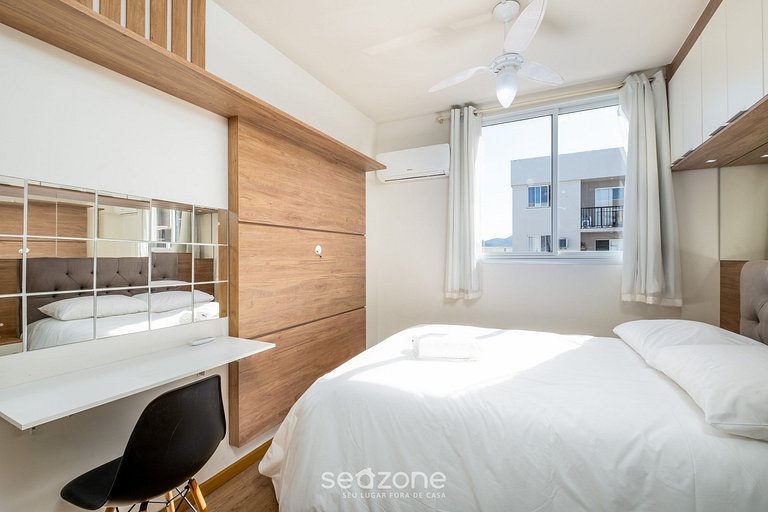 Apto em cond. c/piscina a 8min da praia MAR202