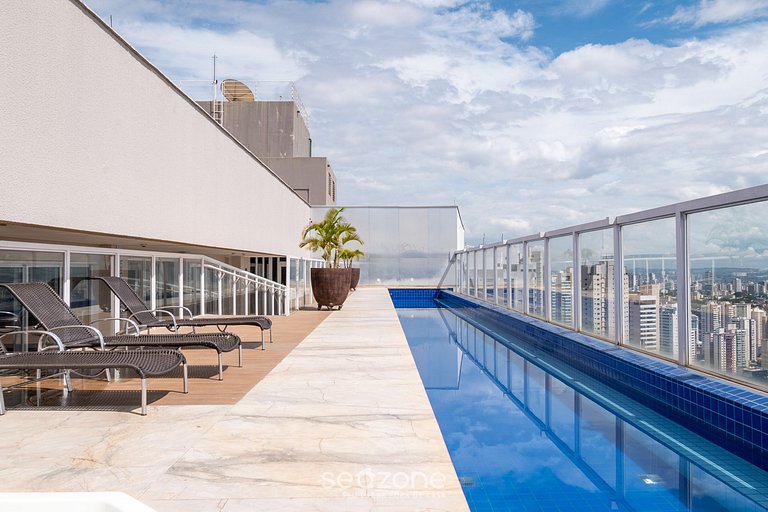 Apto em Cond. c/ Piscina no Jardim Goiás THO2907